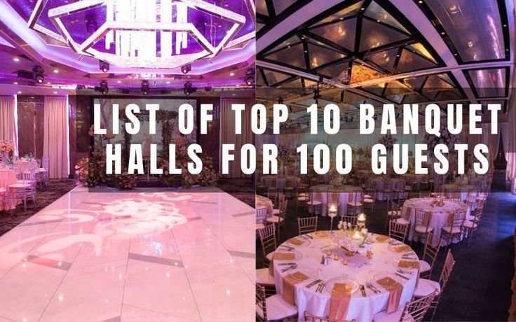 Elegant banquet hall decorated for a memorable wedding event